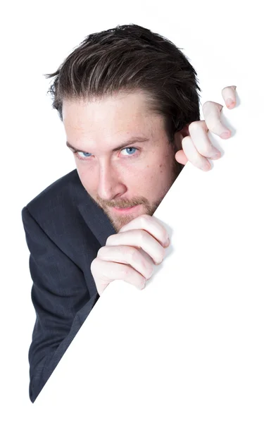 Attractive caucasian man posing in studio — Stock Photo, Image