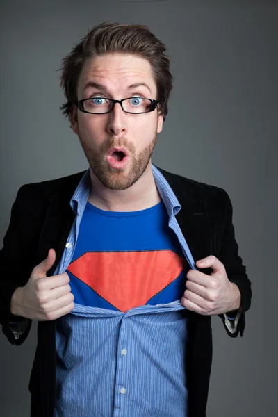 Attractive caucasian man posing in studio — Stock Photo, Image