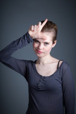 Onun 30 atış-Studio çekici beyaz kız