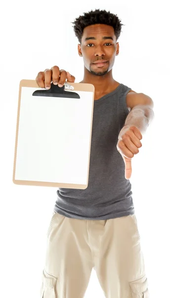 Attractive afro-american man posing in studio — Stock Photo, Image