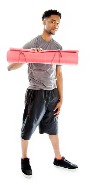 Attractive afro-american man posing in studio — Stock Photo, Image