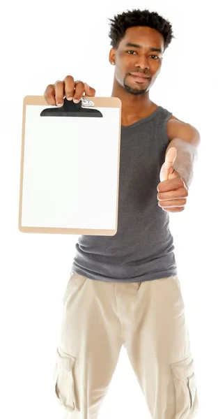 Attractive afro-american man posing in studio — Stock Photo, Image