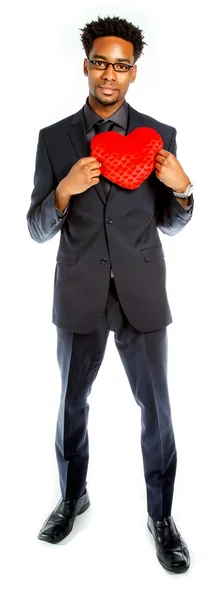 Attractive afro-american business man posing in studio — Stock Photo, Image