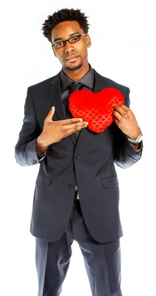 Attractive afro-american business man posing in studio — Stock Photo, Image