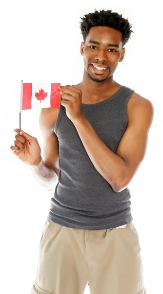 Attractive afro-american man posing in studio — Stock Photo, Image