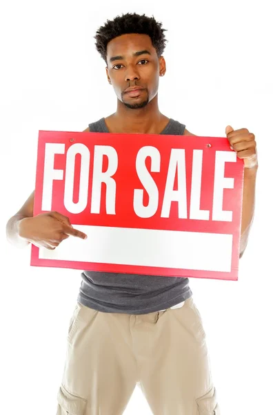 Attractive afro-american man posing in studio — Stock Photo, Image