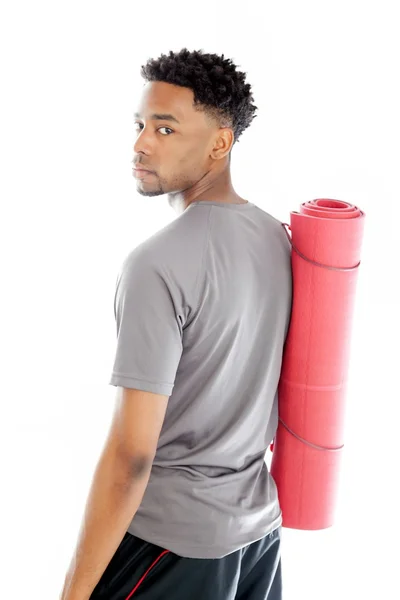 Attractive afro-american man posing in studio — Stock Photo, Image