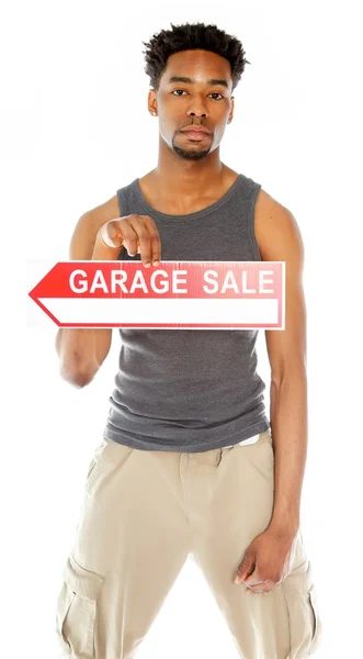 Attractive afro-american man posing in studio — Stock Photo, Image