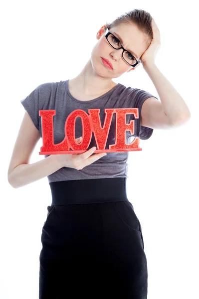 Attractive caucasian girl in her 30 shot in studio — Stock Photo, Image