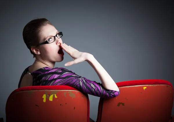 Attractive caucasian girl in her 30 shot in studio — Stock Photo, Image