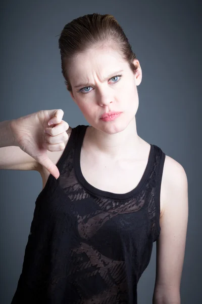 Attractive caucasian girl in her 30 shot in studio — Stock Photo, Image