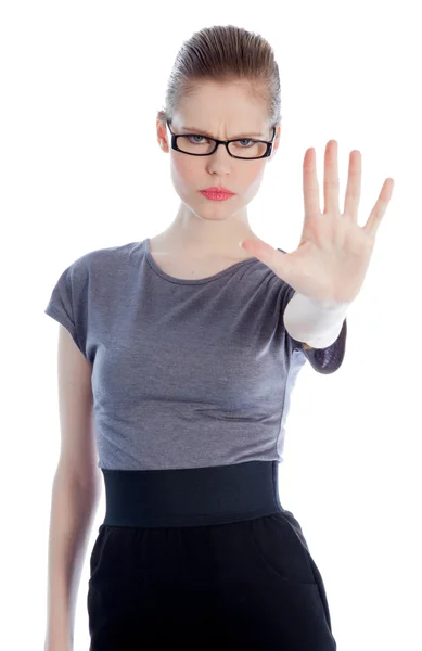 Attraente ragazza caucasica nel suo 30 girato in studio — Foto Stock