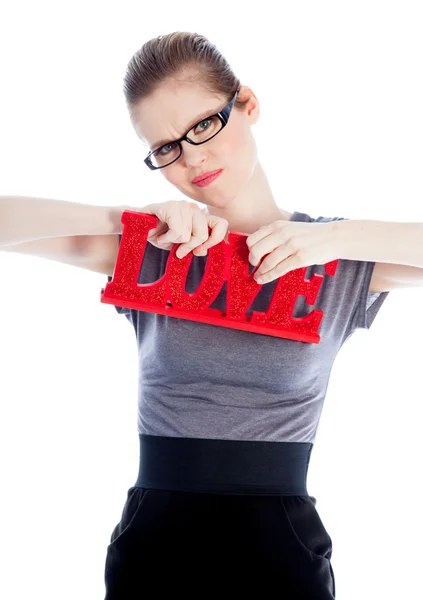 Attractive caucasian girl posing in studio — Stock Photo, Image