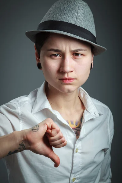 Attractive caucasian blond girl — Stock Photo, Image