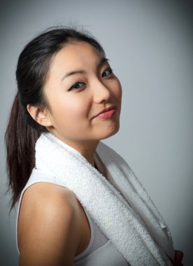 stüdyoda poz çekici Asyalı kız