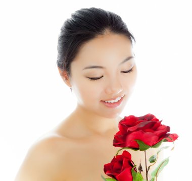 stüdyoda poz çekici Asyalı kız