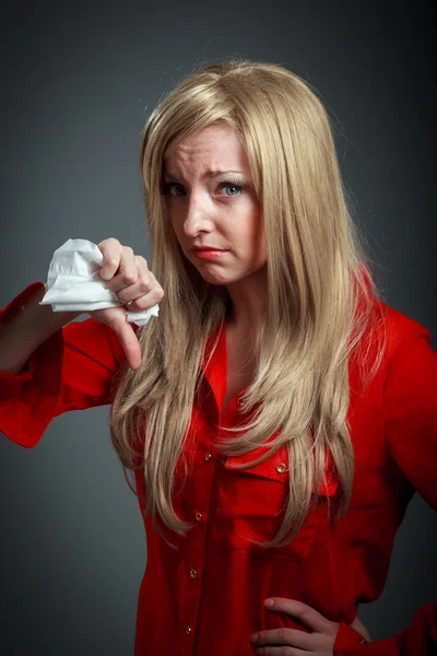 Attractive caucasian blond girl — Stock Photo, Image