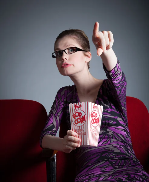 Attractive caucasian girl posing in studio — Stock Photo, Image