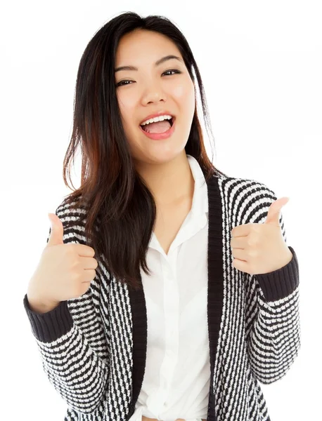 Aantrekkelijke Aziatisch meisje poseren in studio — Stockfoto