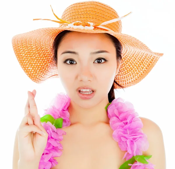 Attractive asian girl posing in studio — Stock Photo, Image