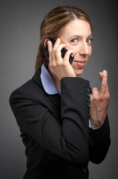 Attractive caucasian girl in studio — Stock Photo, Image