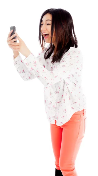 Attractive asian girl posing in studio — Stock Photo, Image