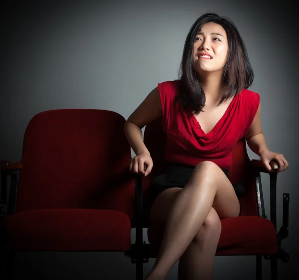 Attractive asian girl posing in studio — Stock Photo, Image