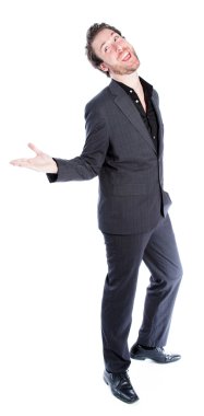 stüdyoda çekici bir beyaz adam vurdu