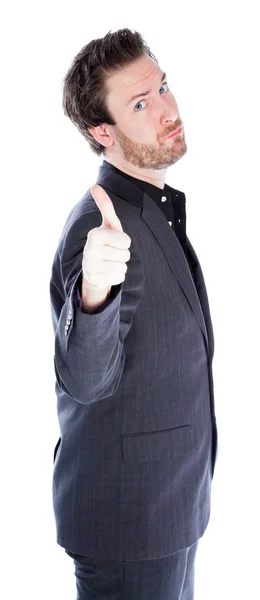 Attractive caucasian man posing in studio — Stock Photo, Image