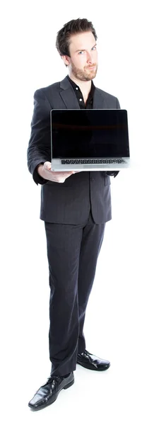 Attractive caucasian man posing in studio — Stock Photo, Image