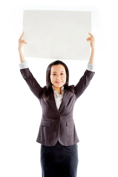 Atractiva chica asiática posando sobre fondo blanco — Foto de Stock