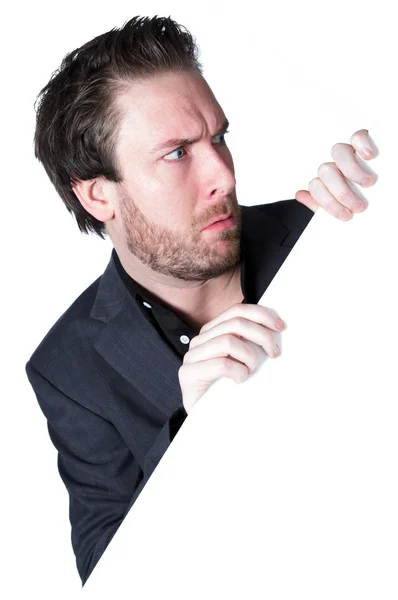 Attractive caucasian man posing in studio — Stock Photo, Image