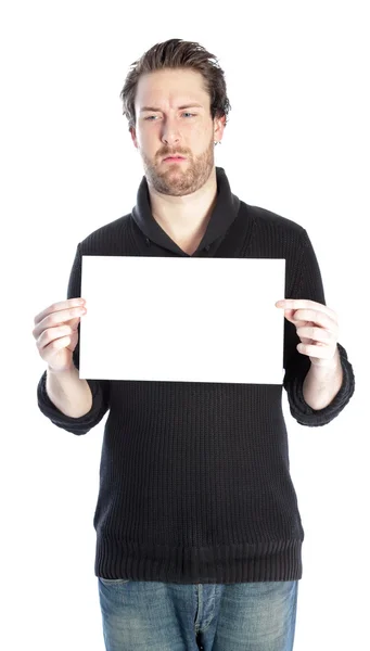 Aantrekkelijke Kaukasische man poseren in studio — Stockfoto