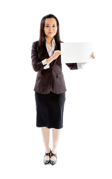 Atractiva chica asiática posando sobre fondo blanco — Foto de Stock