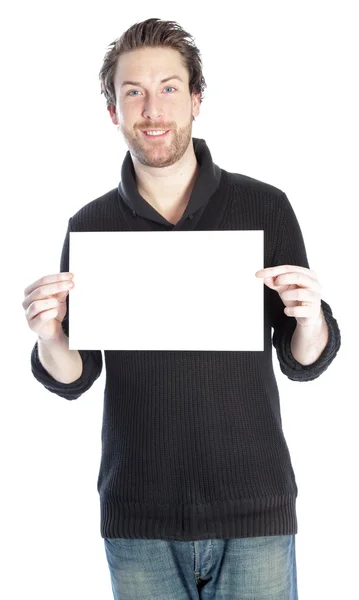 Attractive caucasian man posing in studio — Stock Photo, Image