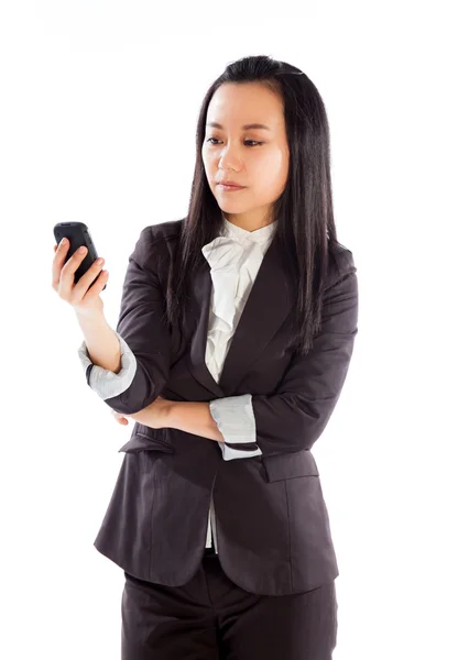 Attractive Asian girl posing on white background — Stock Photo, Image