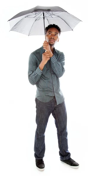 Attractive afro-american man posing in studio — Stock Photo, Image