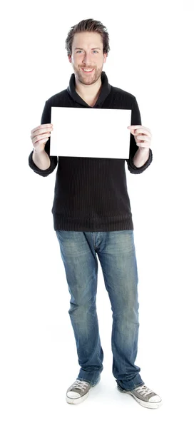 Attractive caucasian man posing in studio — Stock Photo, Image