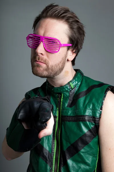 Attractive caucasian man posing in studio — Stock Photo, Image