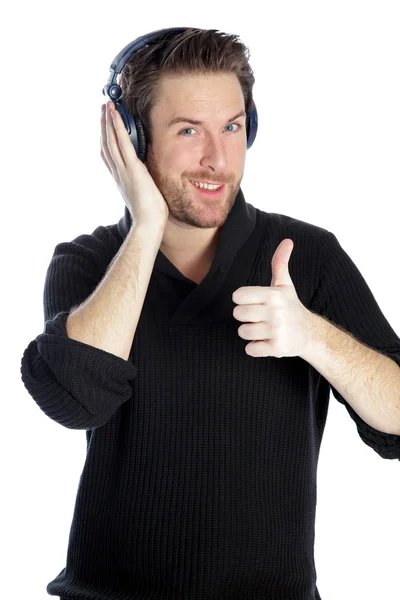 Attractive caucasian man shot in studio — Stock Photo, Image