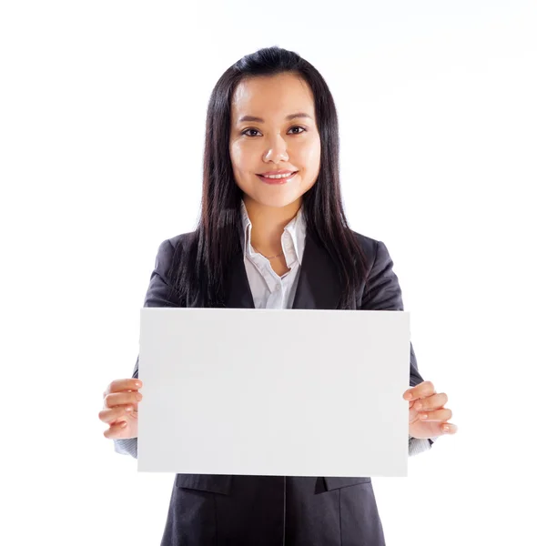 Atractiva chica asiática posando sobre fondo blanco — Foto de Stock