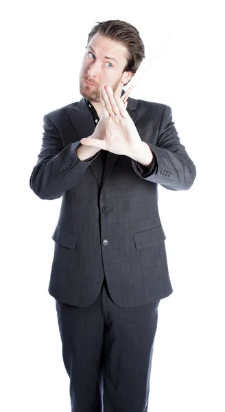 Attractive caucasian man shot in studio — Stock Photo, Image