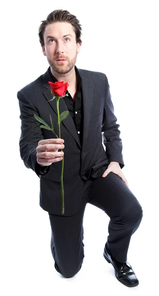 Attractive caucasian man shot in studio — Stock Photo, Image