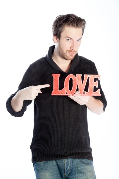 People in love shot in studio — Stock Photo, Image