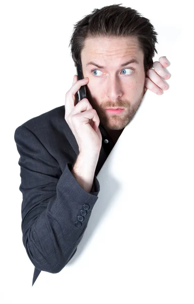 Aantrekkelijke Kaukasische man schot in studio — Stockfoto