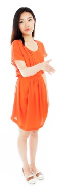 stüdyoda poz çekici Asyalı kız