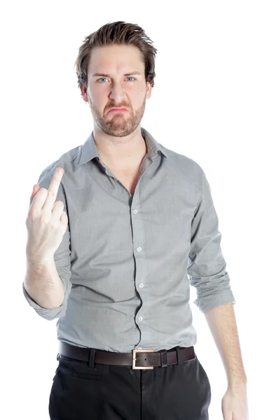 Attractive caucasian man shot in studio — Stock Photo, Image