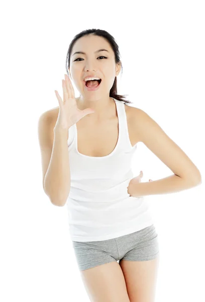 Attractive asian girl posing in studio — Stock Photo, Image