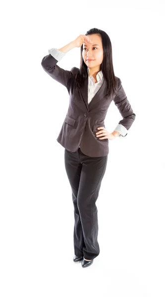 Atractiva chica asiática posando sobre fondo blanco —  Fotos de Stock