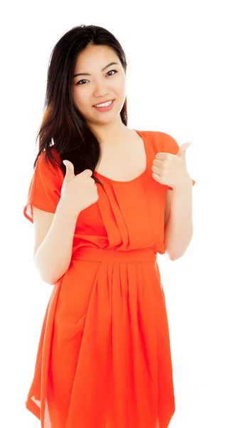 Attractive asian girl posing in studio — Stock Photo, Image